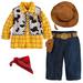 Disney Costumes | Disney Baby 5-Piece Toy Story Woody Dress Up Costume W Hat 12-18 Months | Color: Blue/Yellow | Size: 12-18 Months