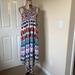 Jessica Simpson Dresses | Jessica Simpson Beautiful Sundress, Vibrant Colors, Lined Worn Once. Perfect | Color: Blue/Orange | Size: 10