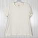 Anthropologie Tops | Anthropologie | Postmark | Cream Shimmer Textured Short Sleeve Tee Size | Color: Cream | Size: L