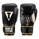 TITLE Boxeo Mexican Leather Training Gloves Quatro Hook & Loop Velcro Glove (12oz, Black/White)