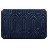 George Oliver Malveaux Premium Micro Plush Rectangle Memory Foam Non-Slip Bath Rug Memory Foam in Blue | 1 H x 20 W in | Wayfair