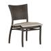 Summer Classics Skye Stacking Patio Dining Side Chair w/ Cushions in Black | 34.5 H x 20.5 W x 23.25 D in | Wayfair 35812+C4656101W6101