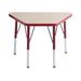 Factory Direct Partners Trapezoid T-Mold Adjustable Height Activity Table w/ Standard Ball Legs Laminate/Metal | 30 H in | Wayfair 10064-MPRD