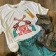 Hillbilly Hotter STORA 2 Dollar Pistol Cowgirl Print Women Western Tees Vintage Graphic Shirt