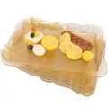 Ensemble d'assiettes alimentaires en plastique à paillettes dorées assiette à collation