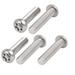 M6x30mm 304 Stainless Steel Button Head Torx Security Tamper Proof Screws 5pcs - Silver Tone