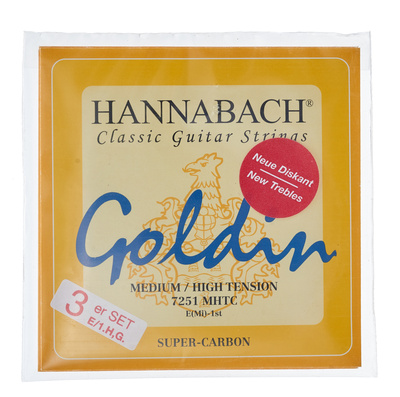 Hannabach Goldin Super Carbon Diskantsaiten 3-er Set