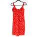 Anthropologie Dresses | Anthropologie Anna Sui Red Silk Floral Mini Dress Size 0 | Color: Pink/Red | Size: 0