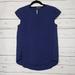 J. Crew Tops | J. Crew Blue Cap Sleeve Top | Color: Blue | Size: 0