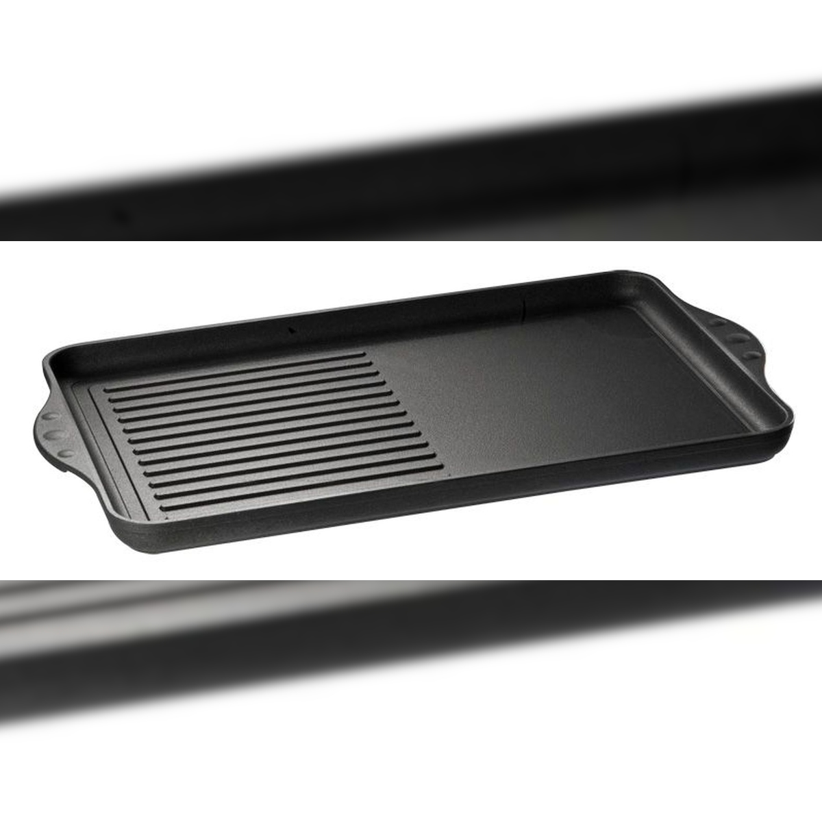 Saro Eurolux Premium Grillplatte, 43x28x2,5cm, halb gerillt Image