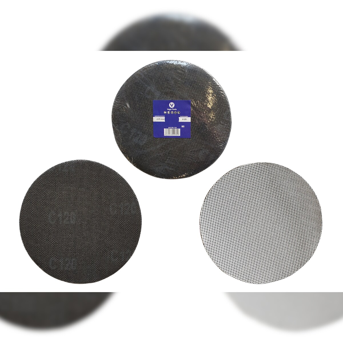 Vago-Tools 100x Schleifgitter Klett 225mm K 80 Gitternetz Image