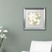 Trademark Fine Art 'English Garden II' by Color Bakery Framed Graphic Art Canvas, Wood in Green/White | 0.5 D in | Wayfair ALI4995-S1616MF