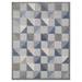White 60 x 36 x 0.25 in Area Rug - Corrigan Studio® Blue Gray Jacobean Floral Indoor Outdoor Area Rug | 60 H x 36 W x 0.25 D in | Wayfair
