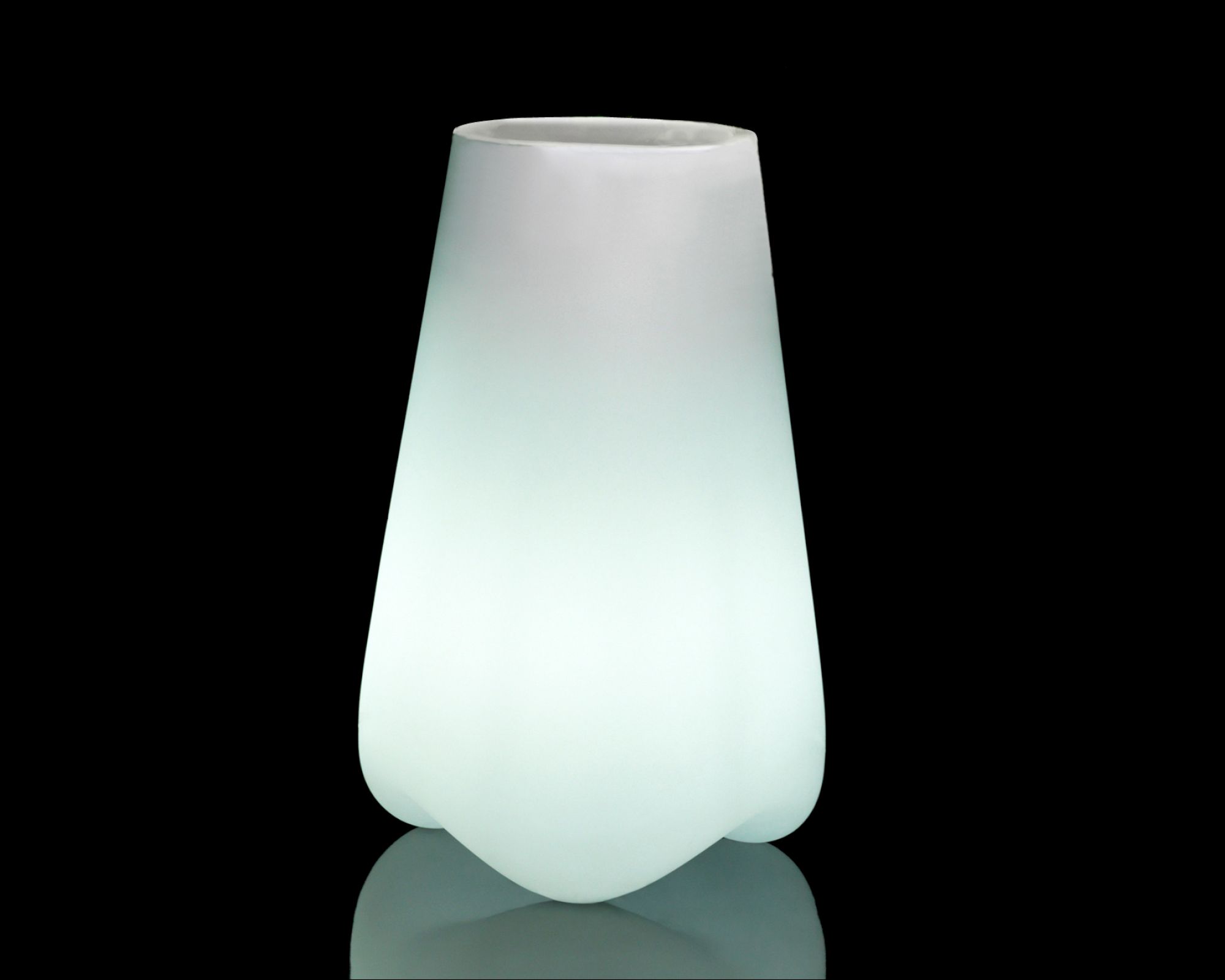 Vondom »PAL« Planto Outdoor Pflanzengefäß - LED - Beleuchtung 55x100 cm / Weiß LED Image