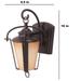 Sunlite 11.5 in. LED Alabaster Glass Wall Mount Outdoor Lantern Sconce with Antique Bronze