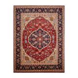 Hand Knotted Serapi Orange Persian Wool Traditional Oriental Area Rug - 9' 11'' x 13' 11''