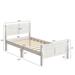 Wood Platform Bed Twin Bed Frame Sleigh Bed with Headboard/Footboard