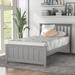 Classic Solid Pine Wood Twin Size Platform Bed with Headboard and Footboard, 79.5"L x 42"W x 41.4"H