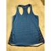 Athleta Tops | Athleta Blue Chi Tank Varied Stripe Workout Yoga Racerback Ladies M | Color: Black/Blue | Size: M