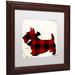 Trademark Fine Art 'Scotty I' by Color Bakery Framed Graphic Art Canvas, Wood in Black/Red | 11 H x 11 W x 0.5 D in | Wayfair ALI5014-W1111MF