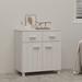 Latitude Run® Hamar Sideboard Buffet Console Cabinet w/ Storage HAMAR Solid Wood Pine Wood in White | 31.5 H x 31.1 W x 15.7 D in | Wayfair