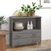 Latitude Run® Hamar Sideboard Buffet Console Cabinet for Bedroom HAMAR Solid Wood Pine Wood in Gray | 31.5 H x 33.5 W x 13.8 D in | Wayfair