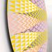 East Urban Home 3 Piece Geometrical Fish Scale Wall Décor Set Metal in Gray/Pink/Yellow | 16 H x 50 W x 1 D in | Wayfair