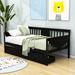 Red Barrel Studio® Wooden 2 Drawers Daybed w/ Slats Support Plastic in Black | 34 H x 56 W x 79 D in | Wayfair 8A7BABCB5CD04AFCA25C5355EFEAD4E3