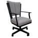 Red Barrel Studio® Arm Chair in Gray Upholstered/Fabric in Black | 34 H x 22 W x 20 D in | Wayfair EDECA426A4D442CBA55421D272EFE72F