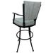 Red Barrel Studio® Swivel Adjustable Height Bar Stool Upholstered/Metal in Black | 52 H x 22 W x 20 D in | Wayfair C6C2E69D21044B418D99B6973F7795DE