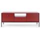 MEUBLE TV MEUBLE TV COMMODE ROUGE PIEDS NOIR 153.5x56.2x39cm MONO