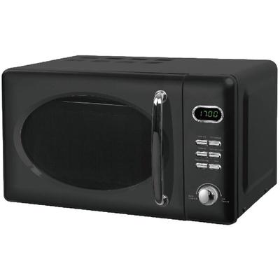 Wolkenstein WMW720 B schwarz RETRO Mikrowelle 700Watt 20l nostalgie