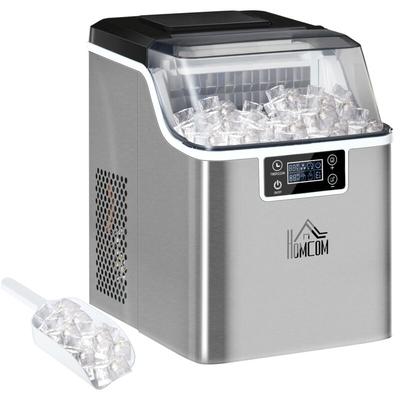 Homcom - Eiswürfelmaschine, Ice Maker Edelstahl 24 Eiswürfel in 14-18 Min., 20kg/24h, 3,2L Image