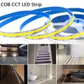 Bande lumineuse LED COB flexible barre lumineuse blanche chaude et froide décoration de pièce à