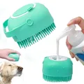 Brosse de bain pour animaux de compagnie accessoire de Massage avec savon et shampoing gant en