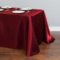 Nappe de Table Rectangulaire en Satin Couverture Carrée Décoration de ix Dîner de Vacances