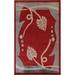 Red Gabbeh Kashkoli Wool Area Rug Hand-knotted Living Room Carpet - 6'8" x 9'7"