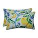 Pillow Perfect Outdoor | Indoor Lemon Tree Yellow Rectangular Throw Pillow (Set of 2) 18.5 X 11.5 X 5