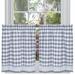 Wide Width Buffalo Check Window Curtain Tier Pair by Achim Home Décor in Grey (Size 58" W 36" L)