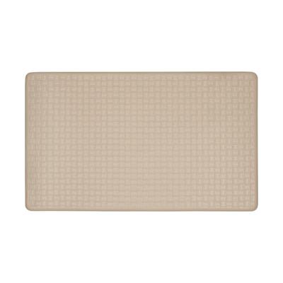 Woven Embossed Faux Leather Anti Fatigue Mat by Achim Home Décor in Tan (Size 18 X 30)