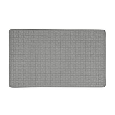 Woven Embossed Faux Leather Anti Fatigue Mat by Achim Home Décor in Grey (Size 20 X 39)