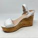 Kate Spade Shoes | Kate Spade “Tomas” Leather Cork Wedge Sandal. Nwot | Color: White | Size: 6