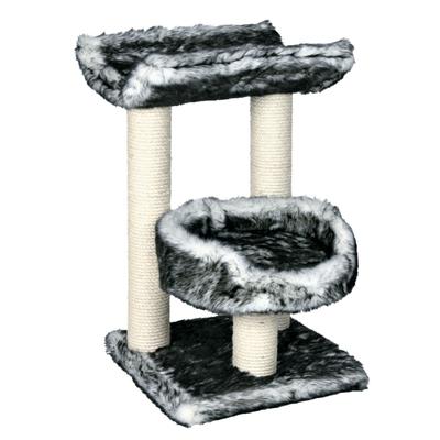 Isaba Scratching Post with Two Platforms by TRIXIE in Black White