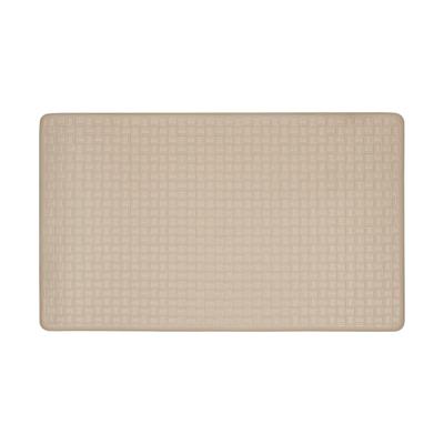 Woven Embossed Faux Leather Anti Fatigue Mat by Achim Home Décor in Tan (Size 18 X 30)