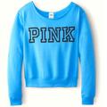 Pink Victoria's Secret Tops | Lounge Sweatshirt By Pink | Color: Black/Blue | Size: S