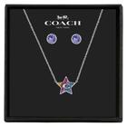 Coach Jewelry | Coach Star Swarovski Crystals Jewelry Set | Color: Pink/Purple | Size: Os