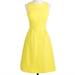 J. Crew Dresses | J. Crew Lace Embellished Pleated A-Line Sleeveless Dress | Color: Yellow | Size: 4