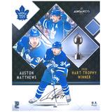 Auston Matthews Toronto Maple Leafs Autographed 16'' x 20'' 2022 Hart Trophy Winner Stylized Photograph