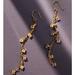 Anthropologie Jewelry | Nwt 14k Gold Plated Crystal Drop Earrings | Color: Gold/White | Size: Os