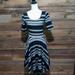 Lularoe Dresses | Lularoe Dress Womens Size Small Black And Gray Striped Short Sleeve Fit And Flar | Color: Black | Size: Small